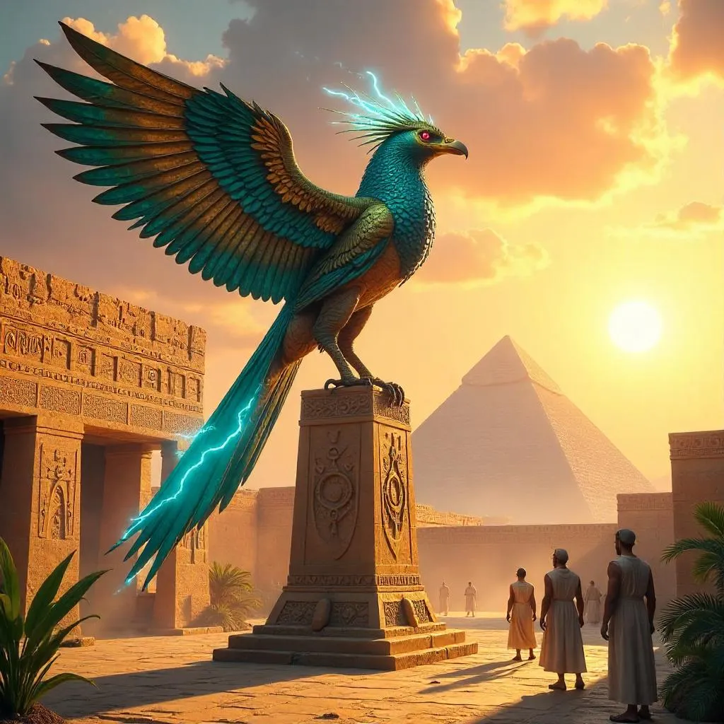 Photorealistic Thunderbird in Ancient Egypt