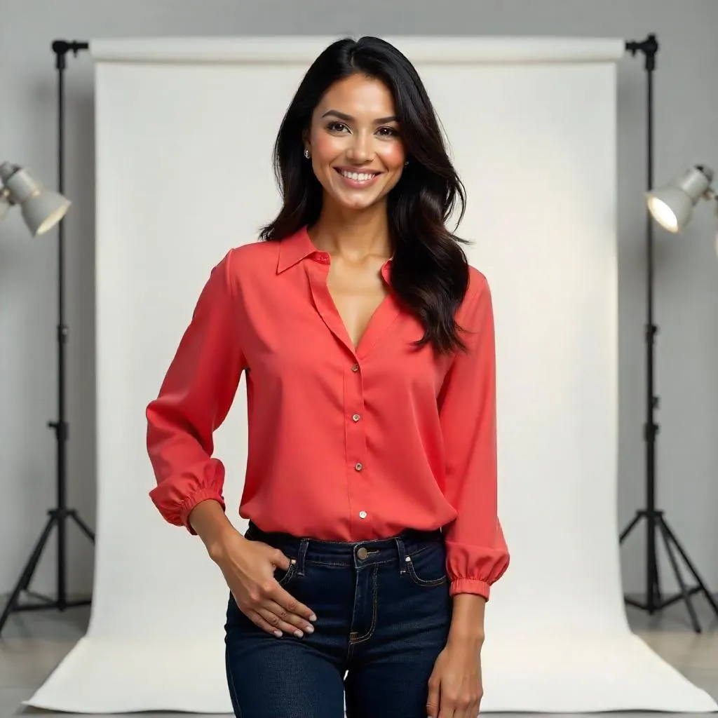 Cheerful Latina 3D Studio Portrait