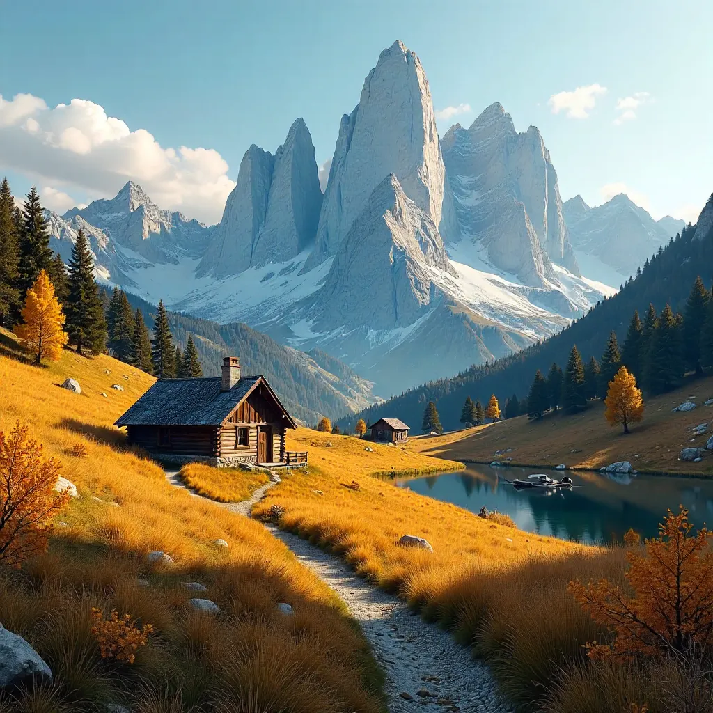 Autumn Dolomites: Rustic Huts and Rolling Fields