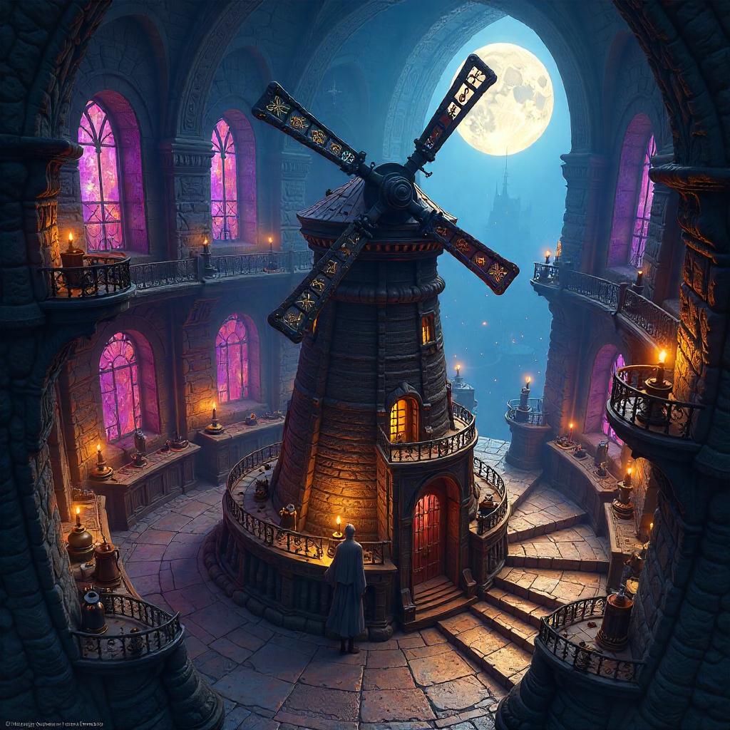 Windmill in a Wizard Tower: Arcane Interior