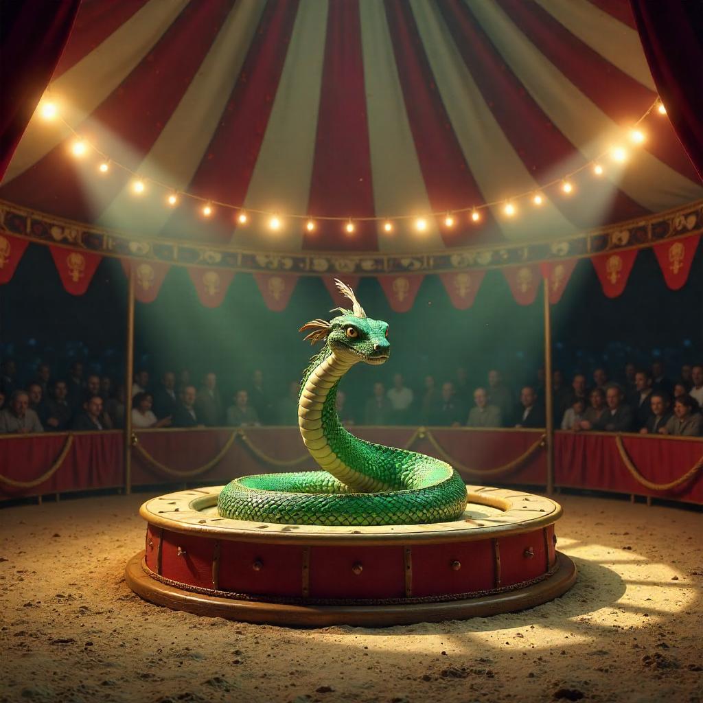 Basilisk in a Circus Tent: 3D Render