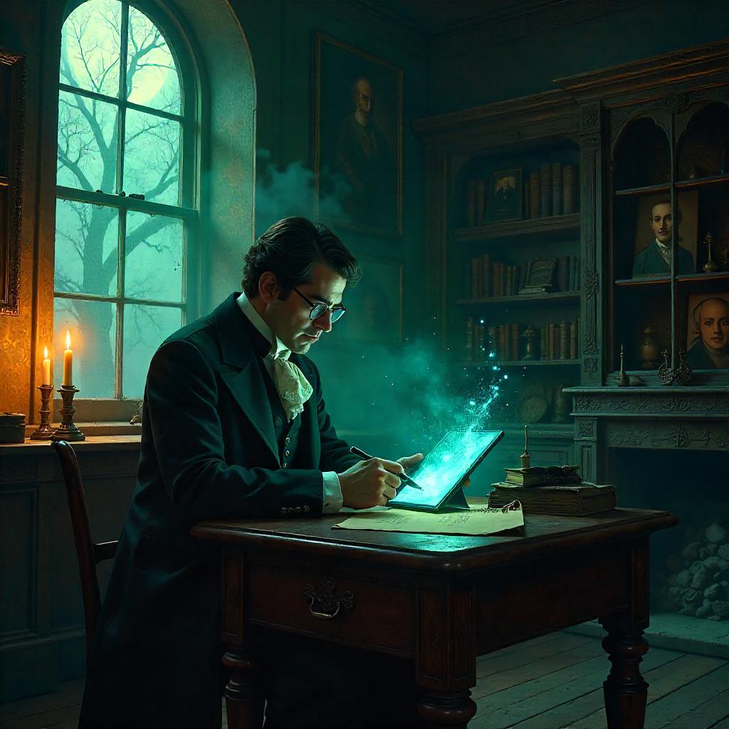 Scholars in the Haunted Study: Digital Art