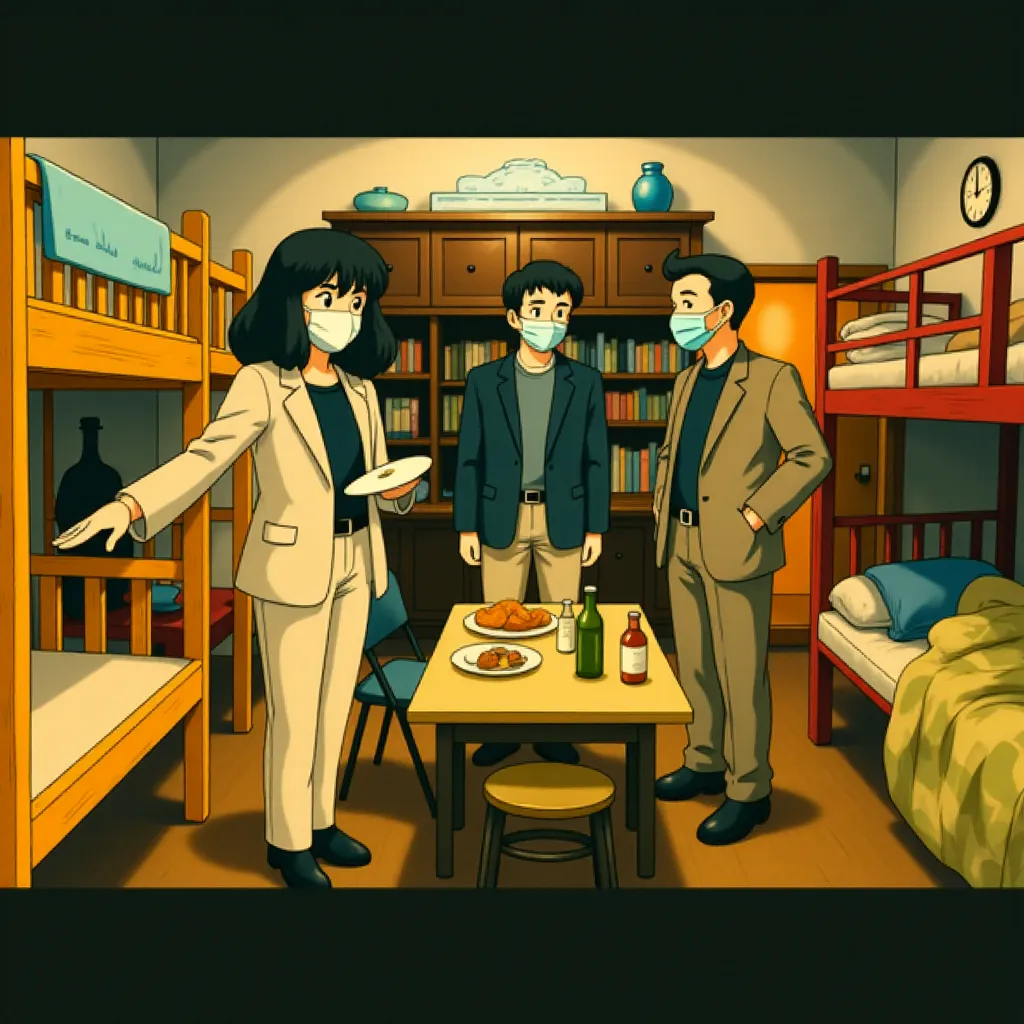 Marion Cotillard and Chin Han in Contagion (2011) - Anime style