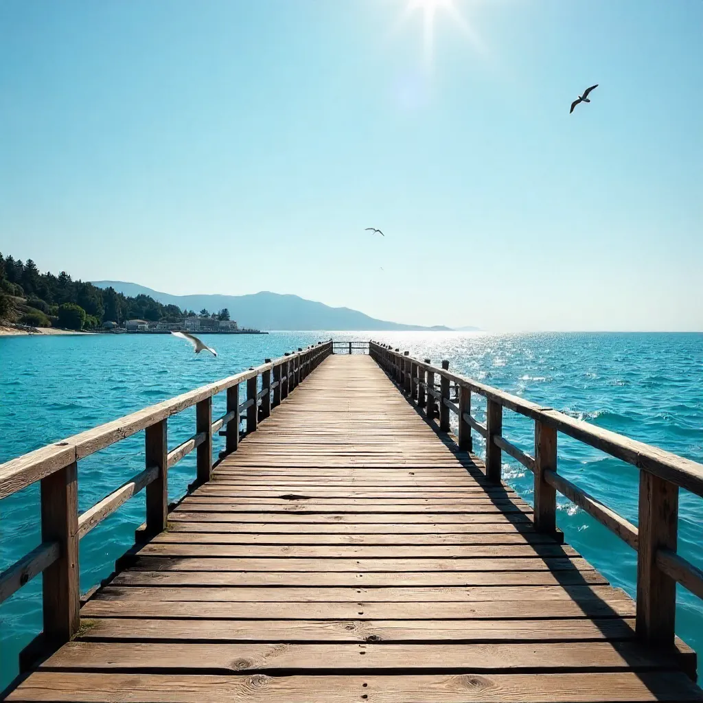 Tranquil Muğla Pier Over Azure Waters