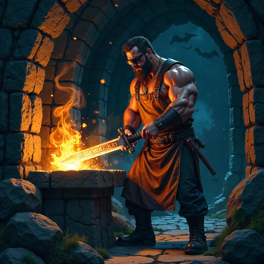 Anime Blacksmith in the Catacombs