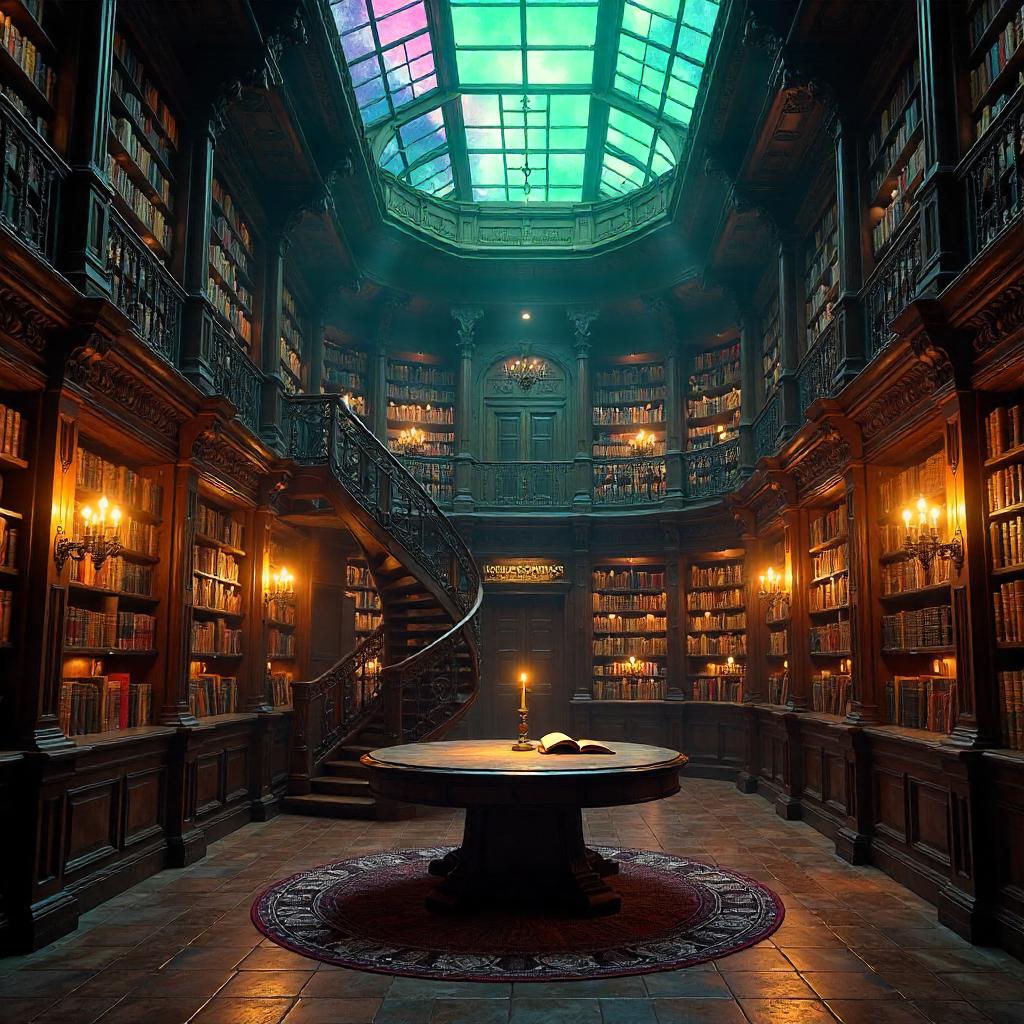 Aurora Over a 3D Library: Night of Light
