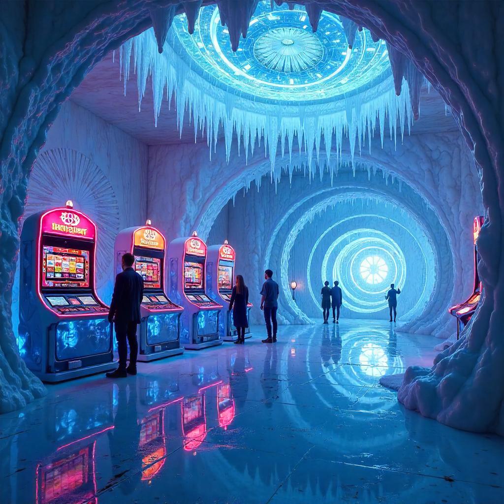 Ice Crystal Neon Casino: A Digital Art Scene