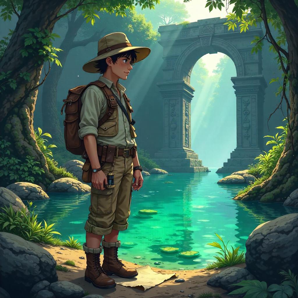 Archaeologist in a Hidden Lagoon - Anime Adventure