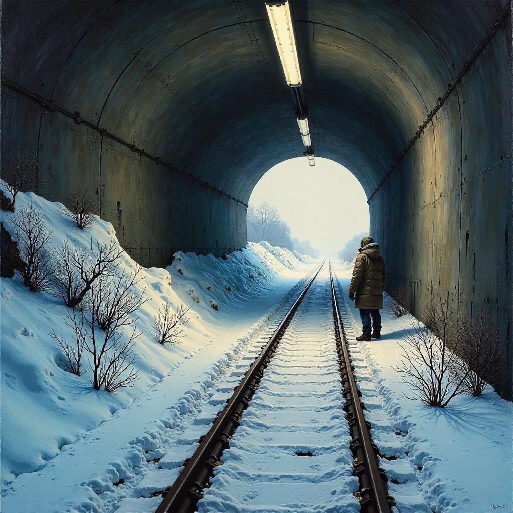 Tundra in the Subway: An Oil Painting