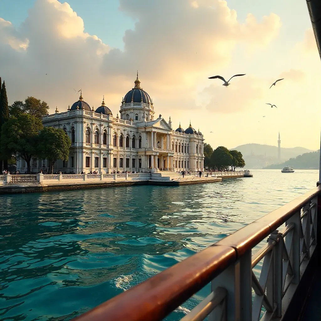 From a Ferry: Dolmabahçe Palace on the Bosphorus