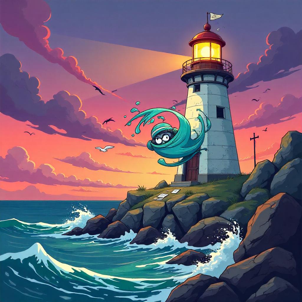 Whimsical Wind at the Lighthouse