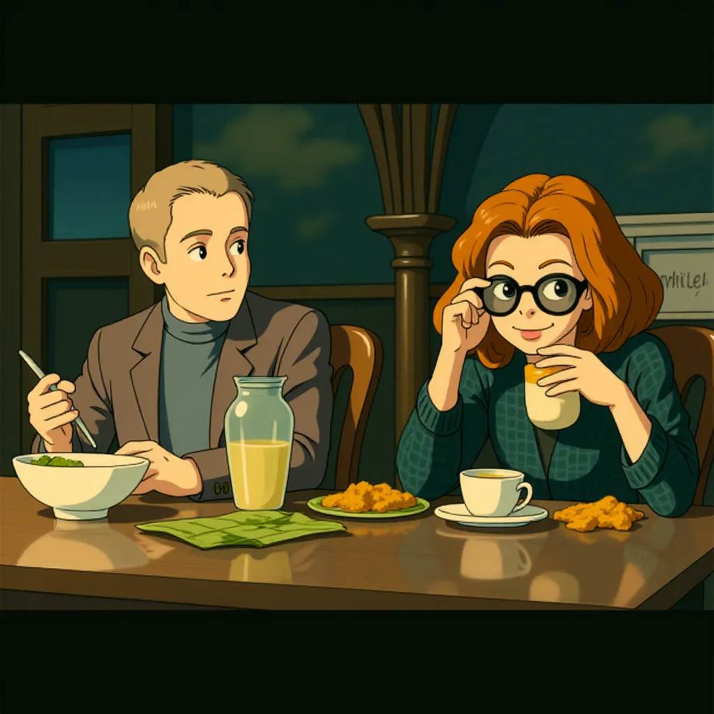 Helena Bonham Carter and Jonny Lee Miller in Dark Shadows (2012) - Anime style