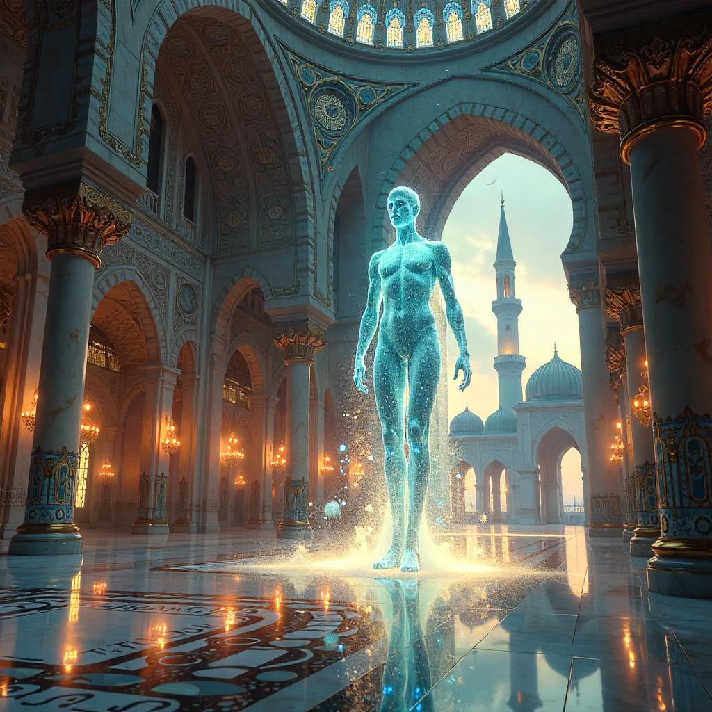 Energetic Being in a Grand Mosque Concept Art