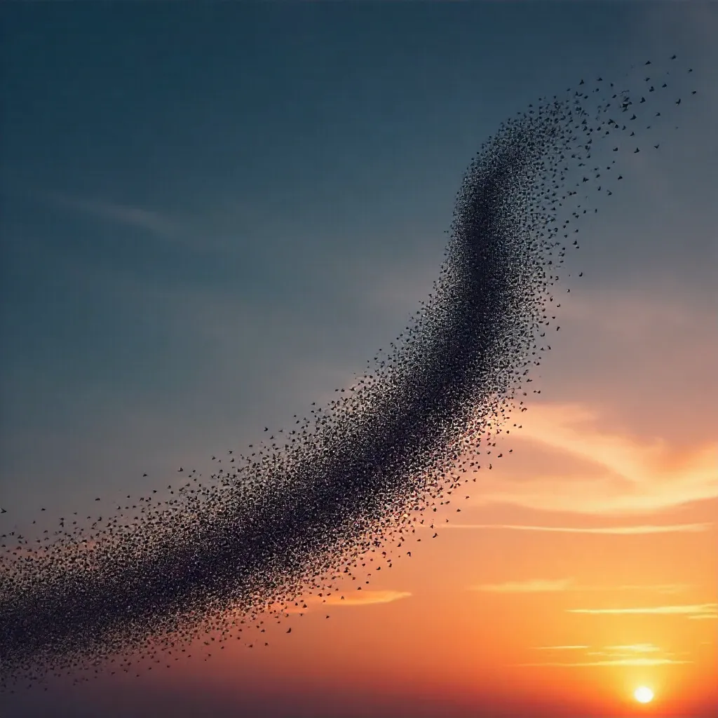 Murmuration: Silhouettes in Synchrony