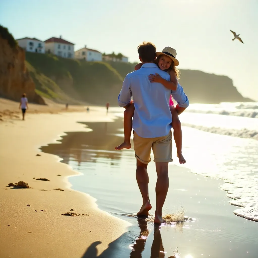 Sunlit Piggyback on Ponte de Lima Beach