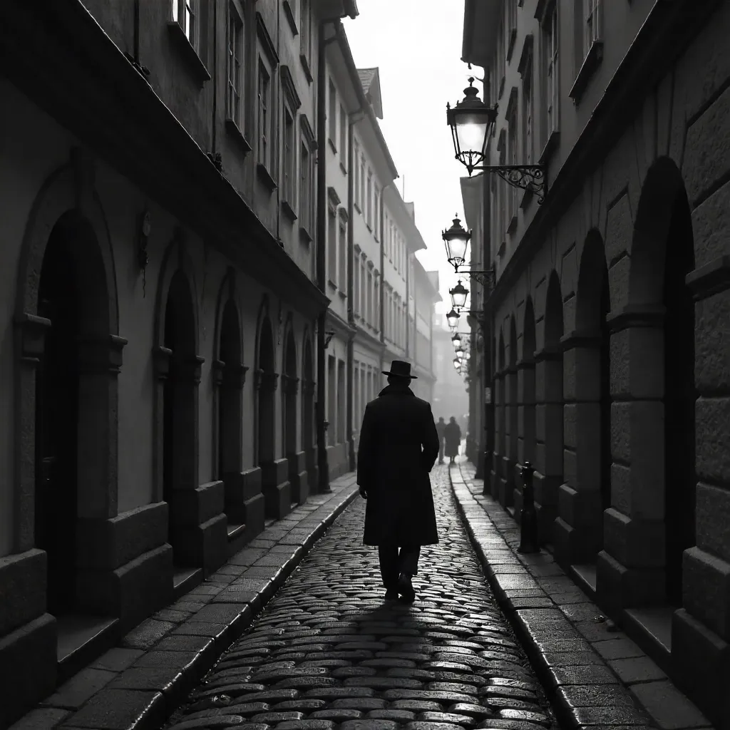 Silhouette in Gamla Stan: Narrow Street
