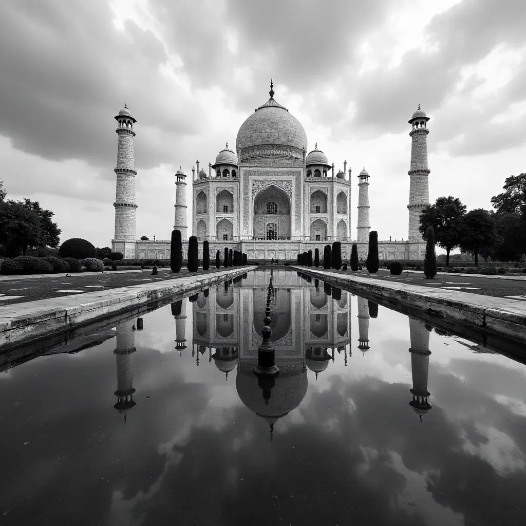 Timeless Monochrome Taj Mahal
