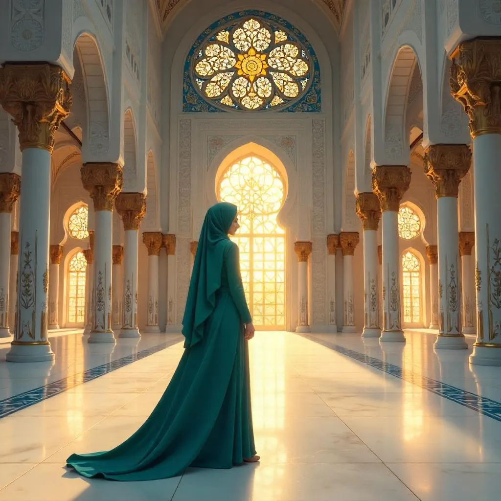 Graceful Modest Portrait in a Mosque