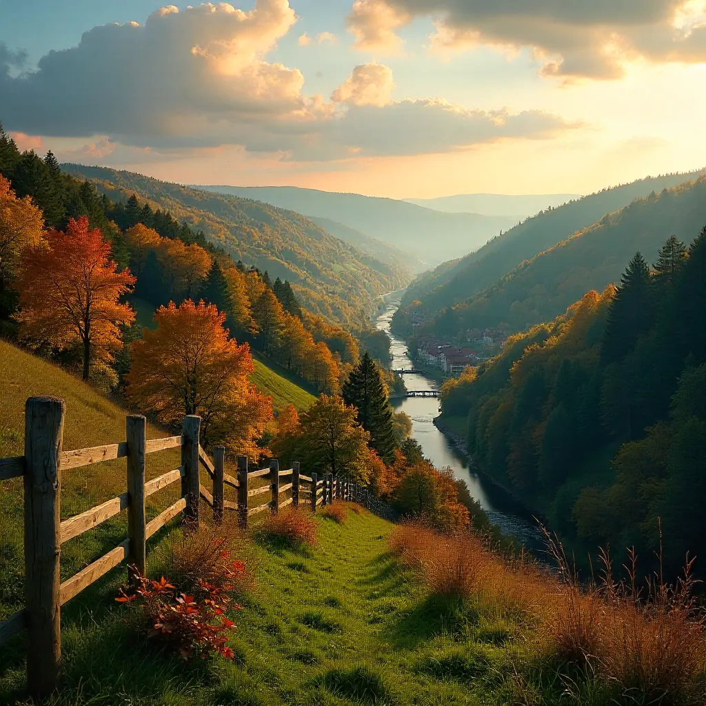 Autumn Panorama: Lush Hills and Forests of Lesser Poland