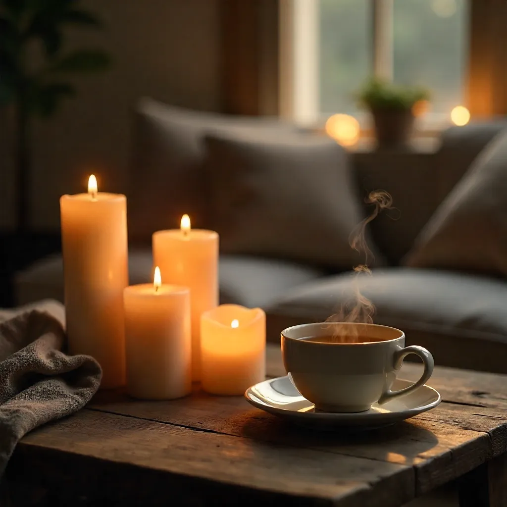 Warm Candlelit Calm: A Meditation Scene