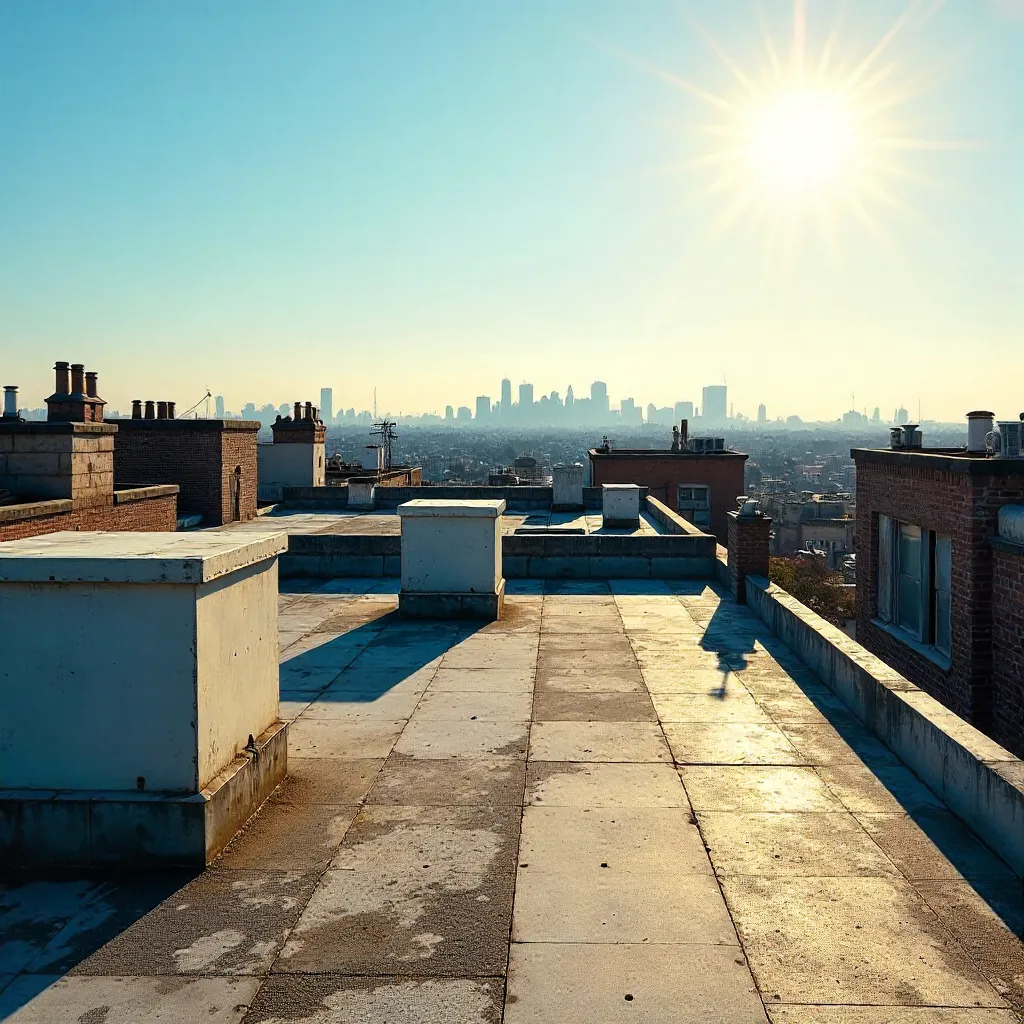 Sunlit Rooftops: Golden Hour Over the City