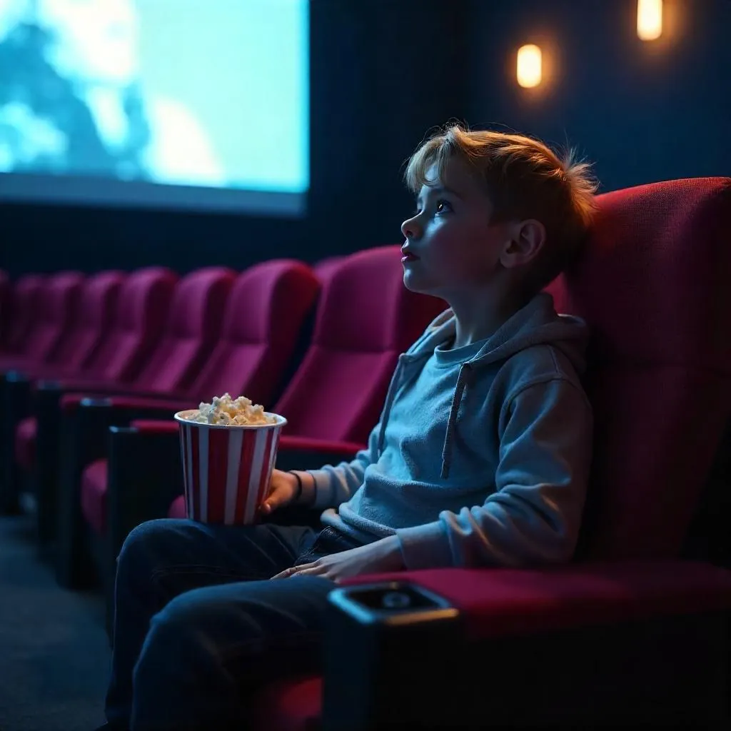 Photorealistic Dwarf in a Movie Theater