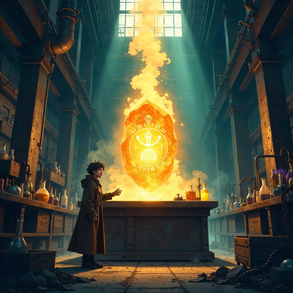 Philosopher's Stone Awakens in a Neon Warehouse