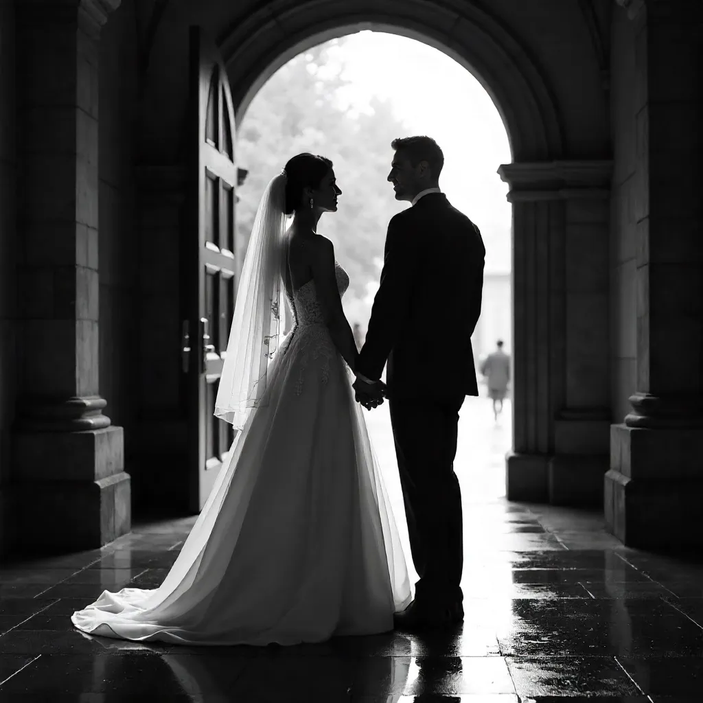 Timeless Black & White Wedding: Hands United