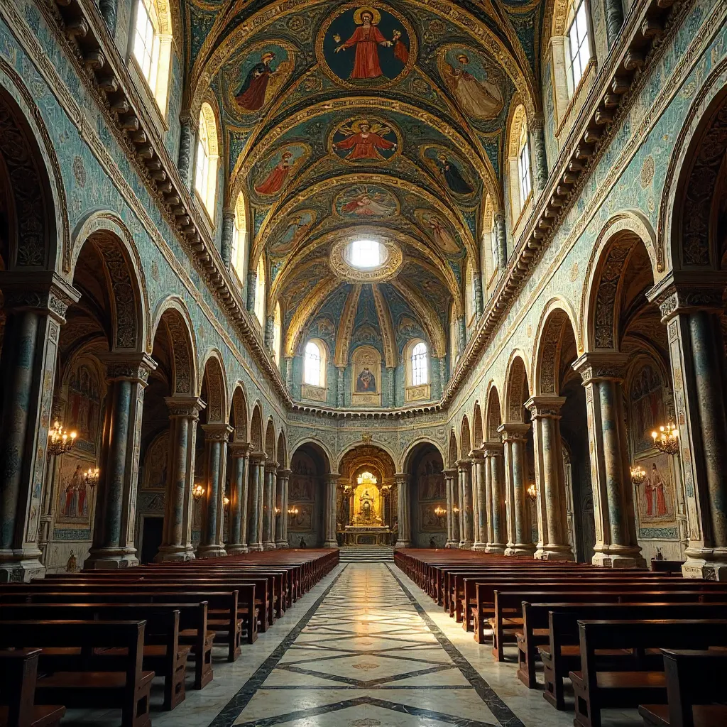 San Vitale: Byzantine mosaics and dome interior