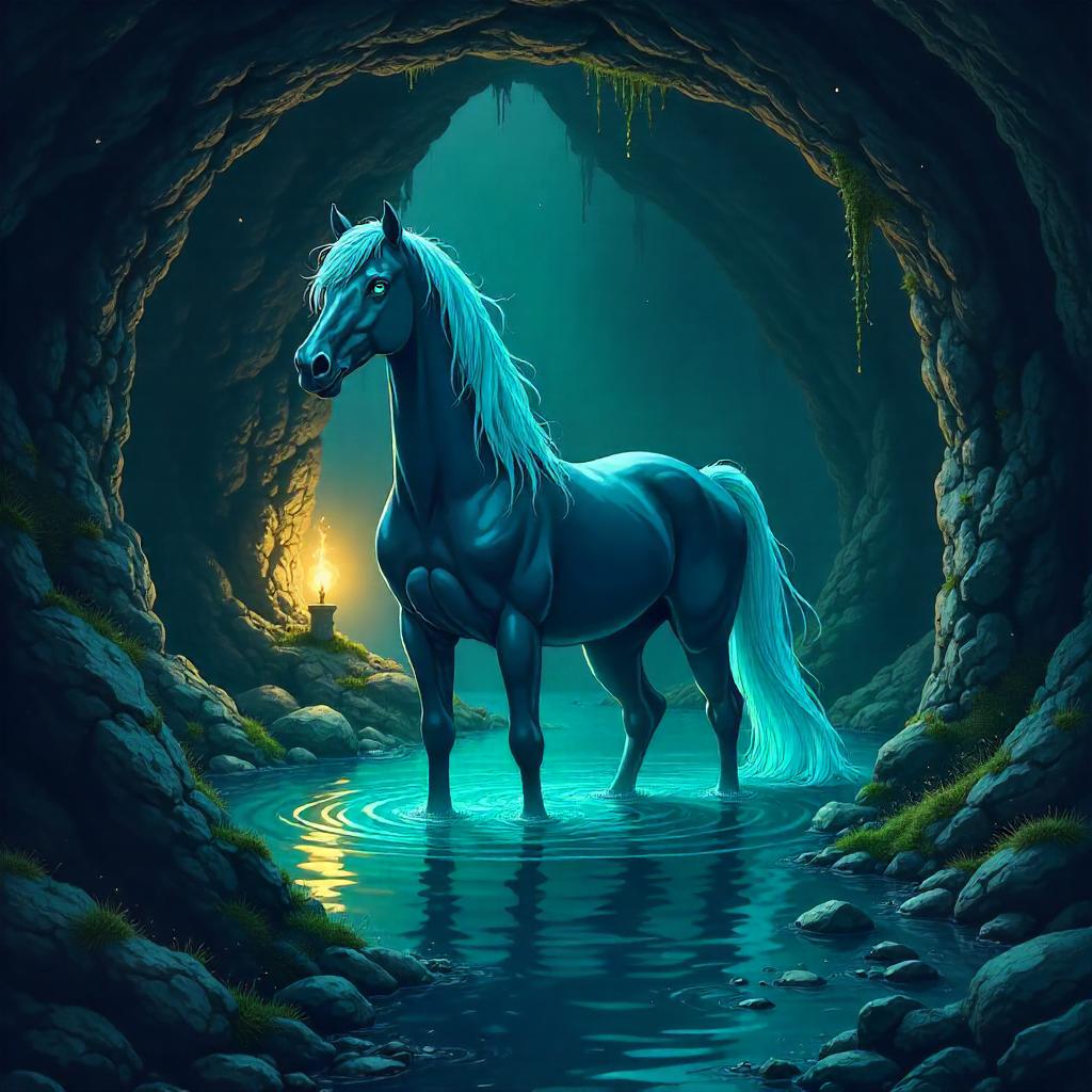 Kelpie in the Catacomb Tunnels - Anime Style