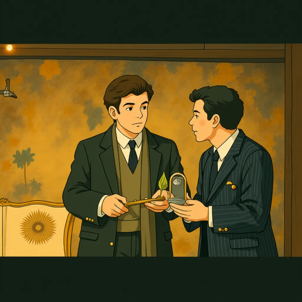 Colin Firth and Geoffrey Rush in The King's Speech (2010) - Anime style