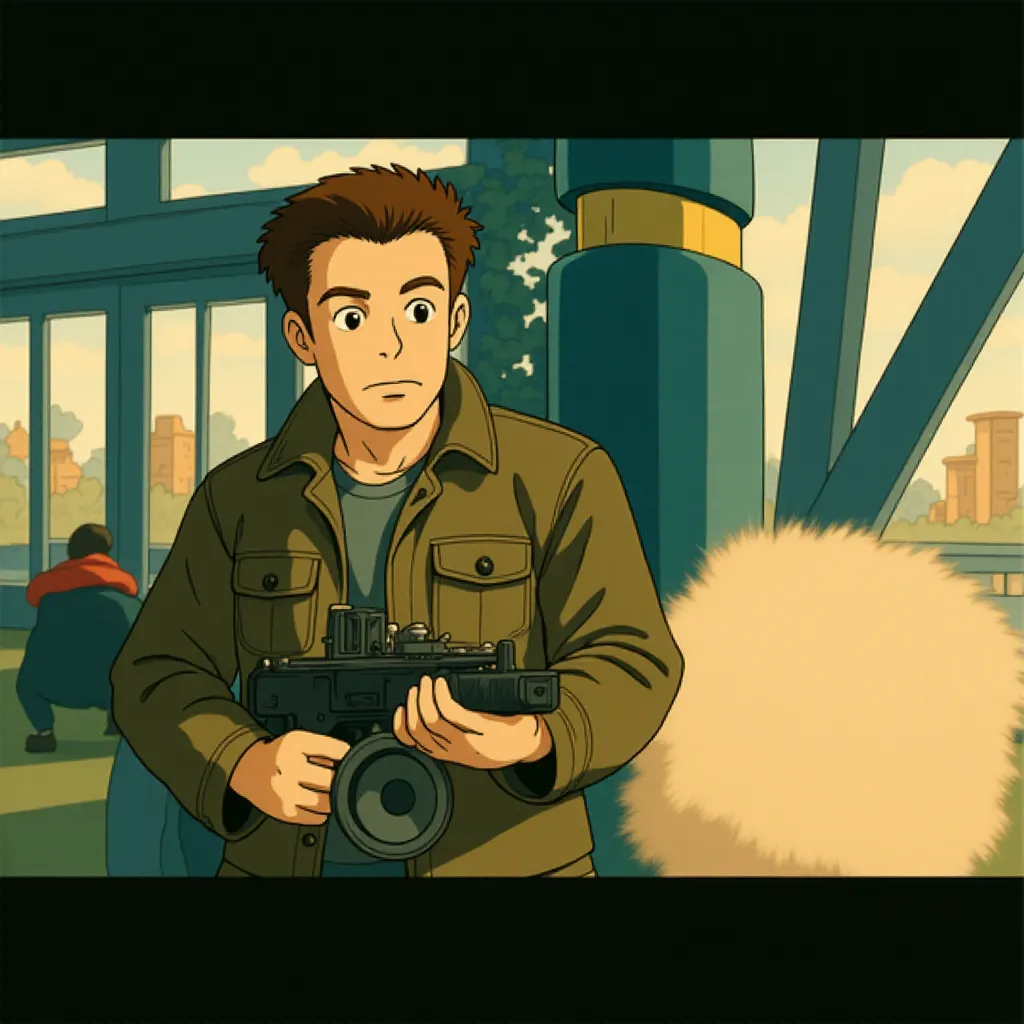 Arnold Schwarzenegger in The Expendables 2 (2012) - Anime style