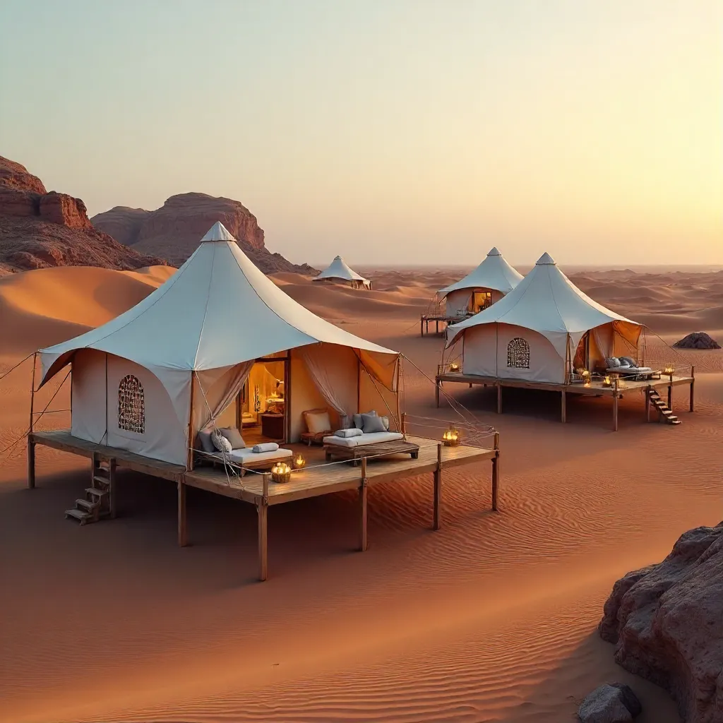 Luxurious Elevated Tents in the Oman Desert