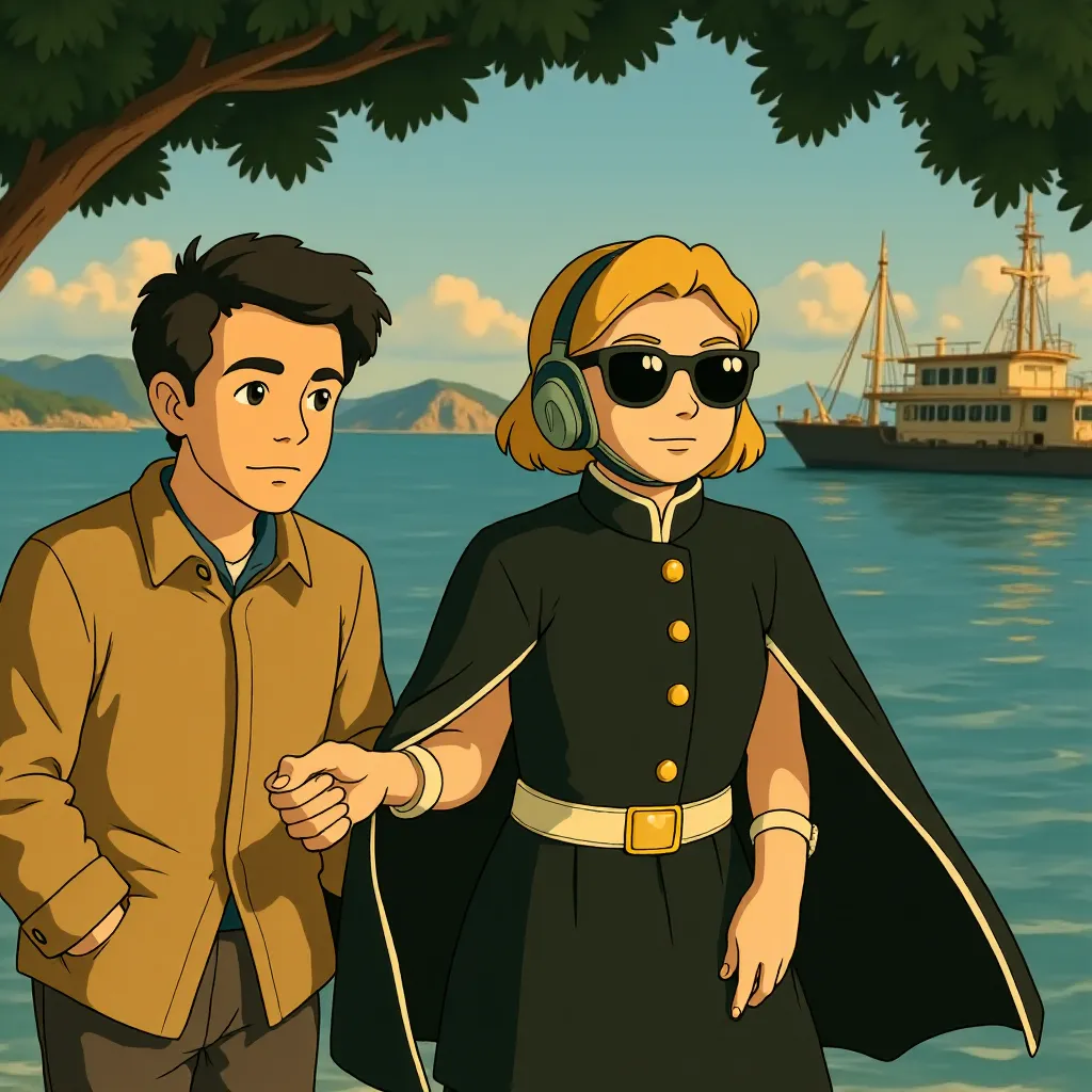 Luca Calvani and Elizabeth Debicki in The Man from U.N.C.L.E. (2015) - Anime style