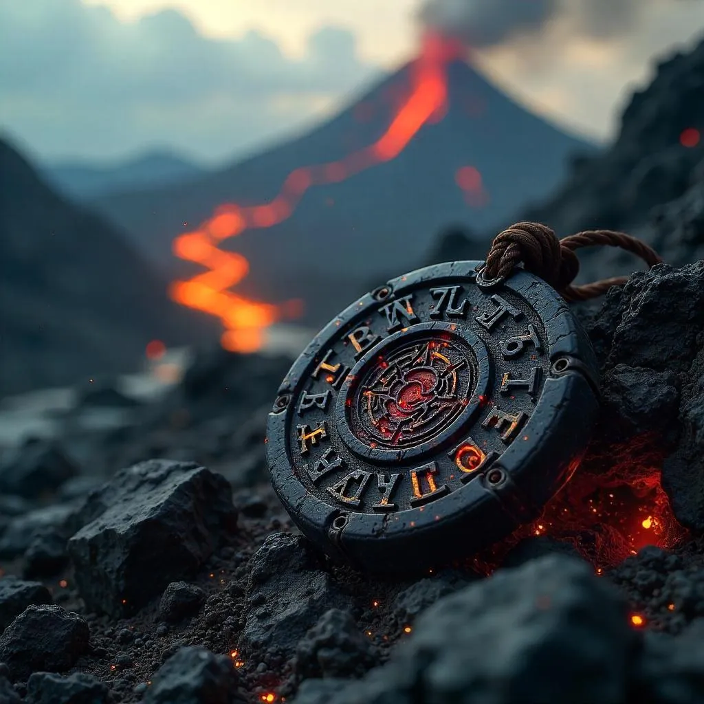 Cursed Amulet in a Volcanic Wasteland
