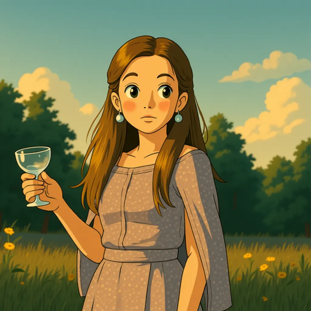 Rosamund Pike in Saltburn (2023) - Anime style