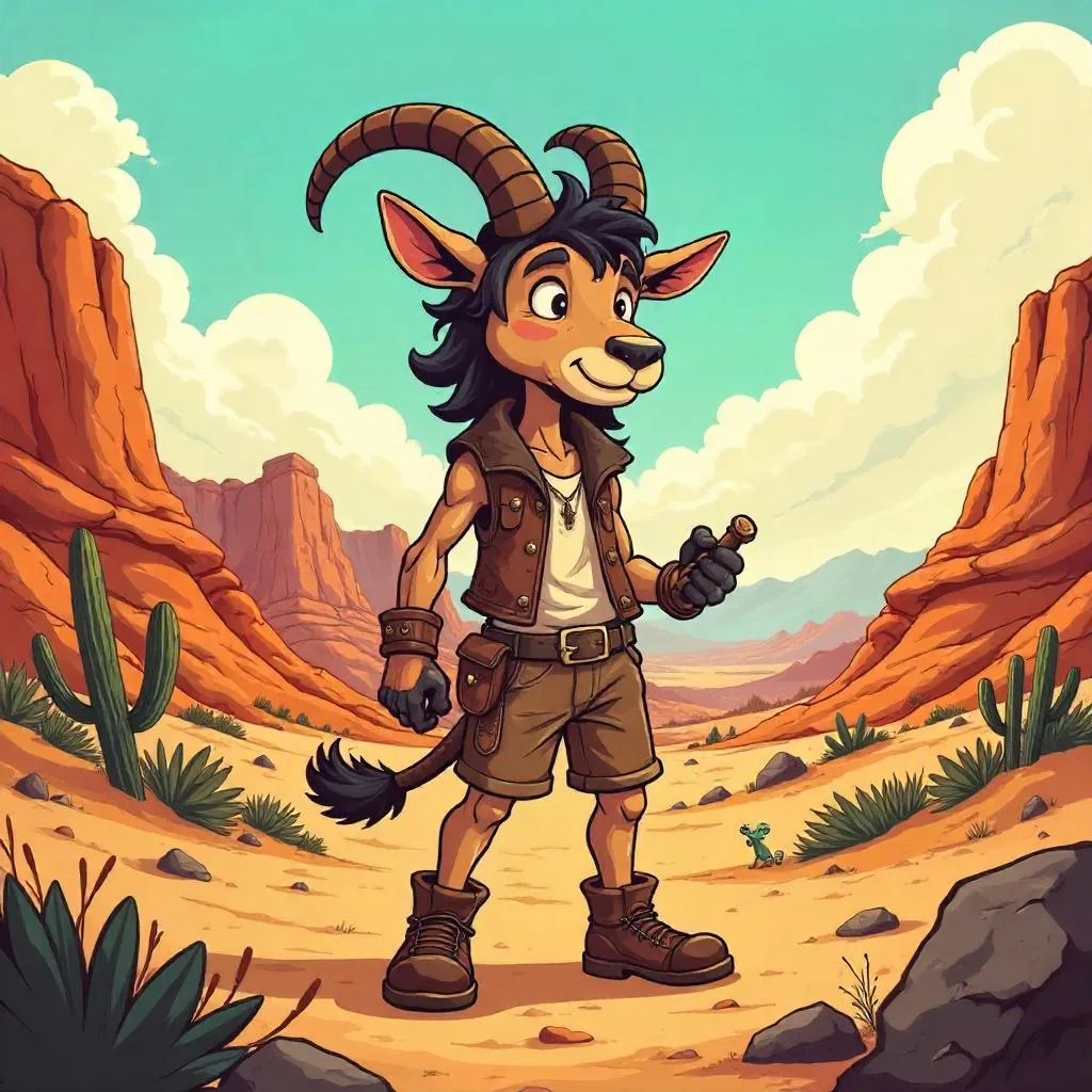 Satyr in the Badlands: Cartoon Adventure