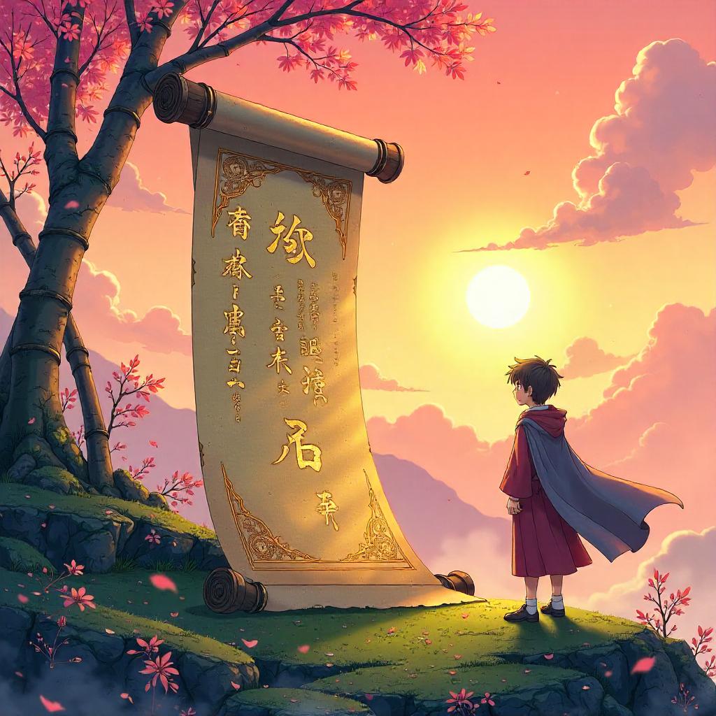 Sunrise Awakening of the Ancient Scroll