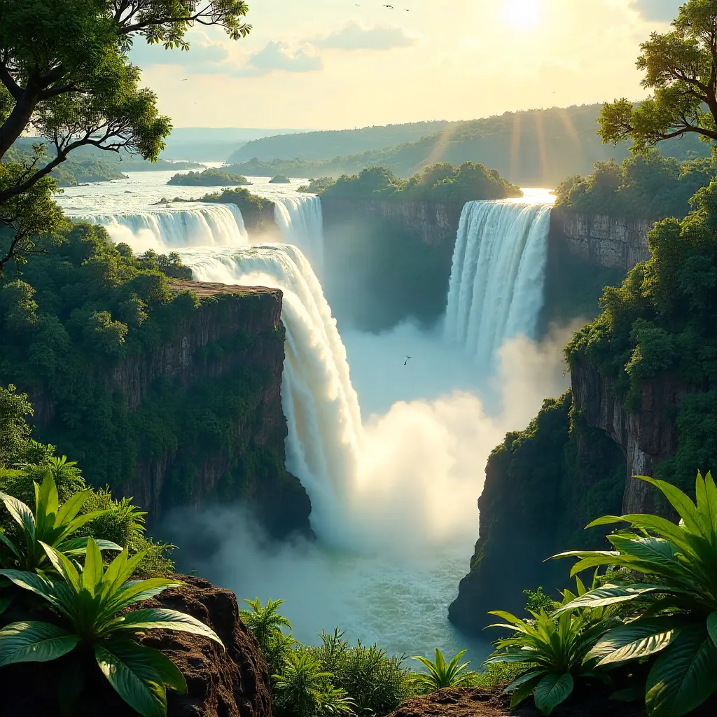 Iguazu Falls Dawn in Misiones Rainforest