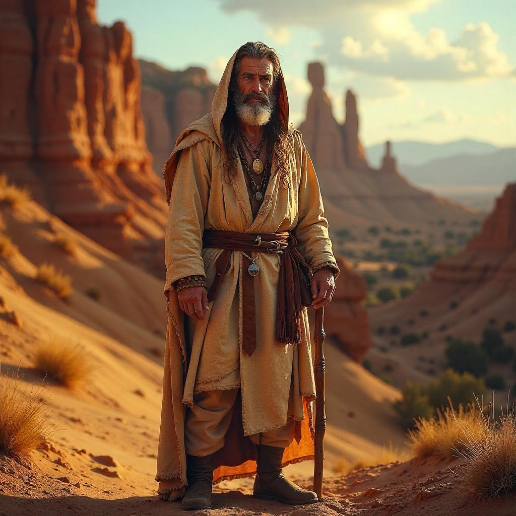 Prophet in the Badlands: Photoreal Portrait
