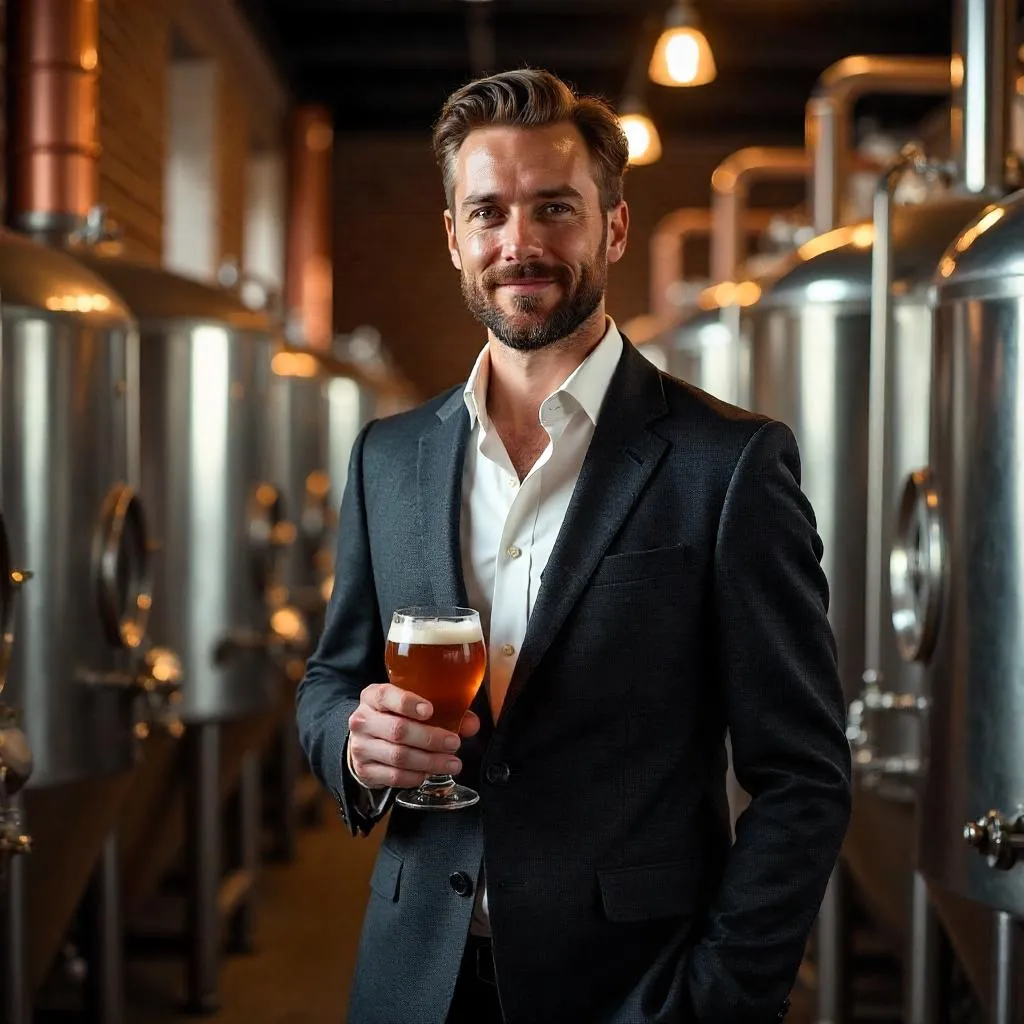 Elegant Gentleman at the Brewery - Photoreal Portrait