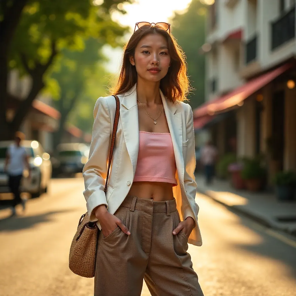 Golden Hour Fashion Moment in Bandung
