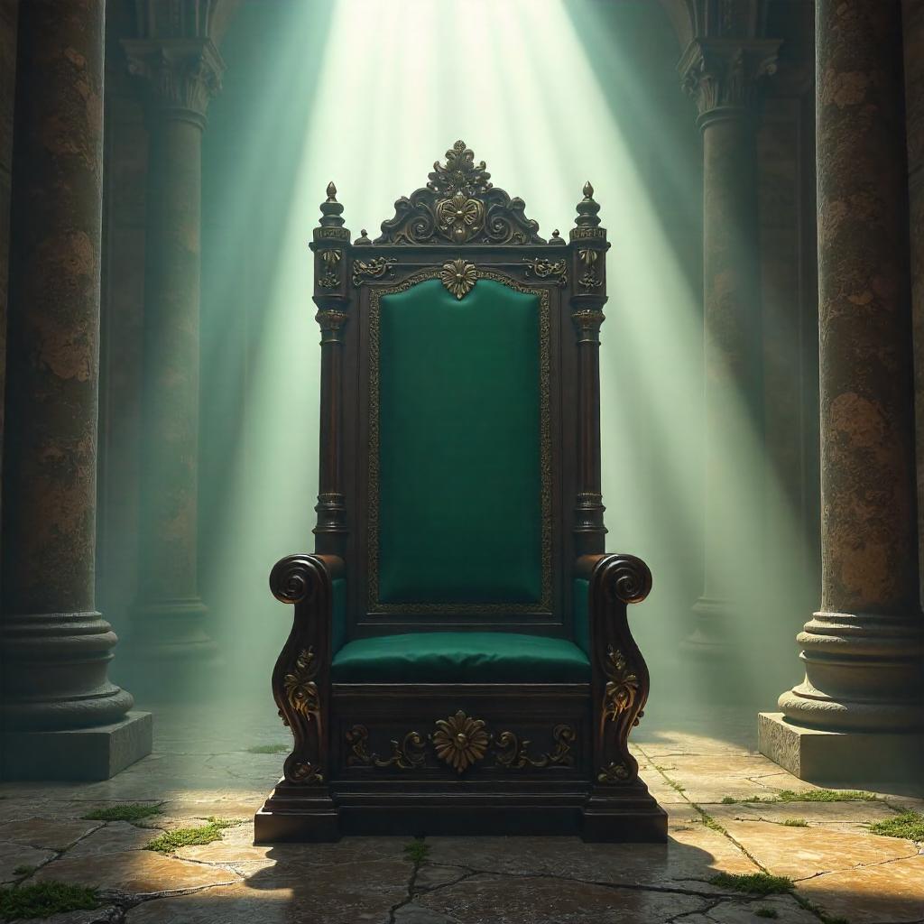 Photorealistic Throne in Morning Mist