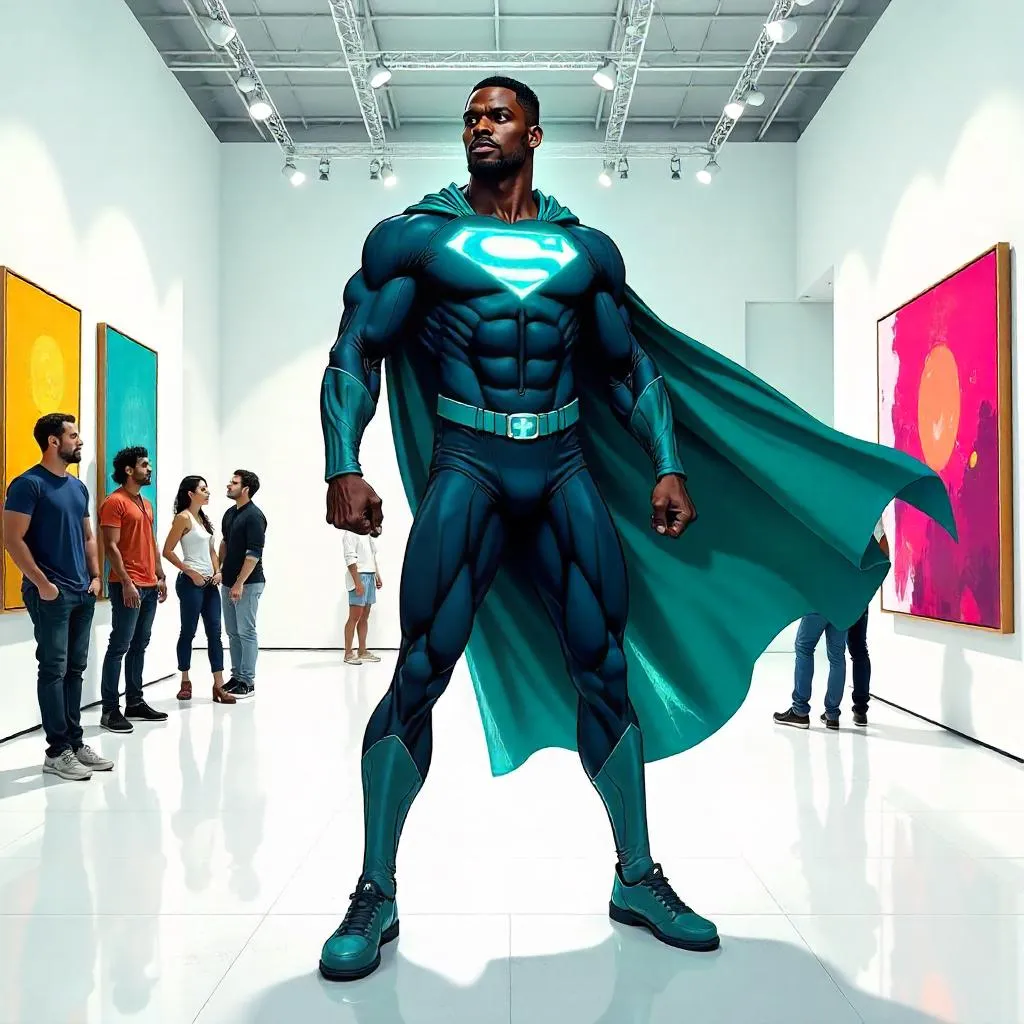 Hero in the Gallery: Comic-Style Black Athlete