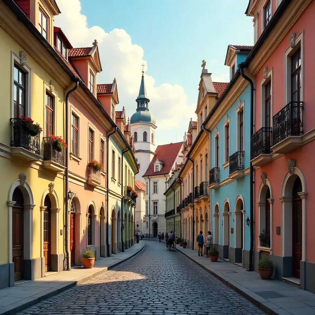 Colorful Facades of Old Town Warsaw