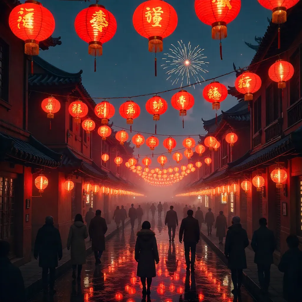 Red Lanterns Illuminate Nanjing for Chinese New Year