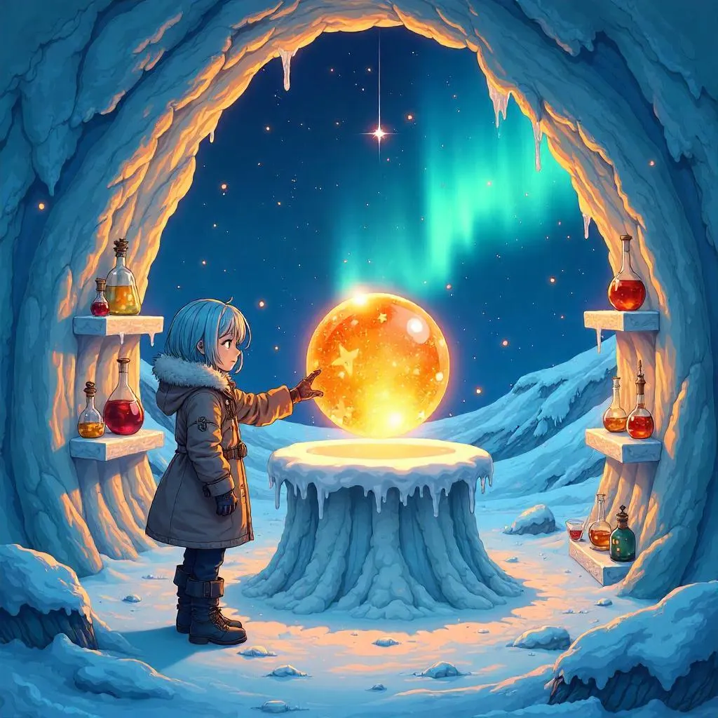 Philosopher's Stone in an Arctic Igloo — Anime Scene