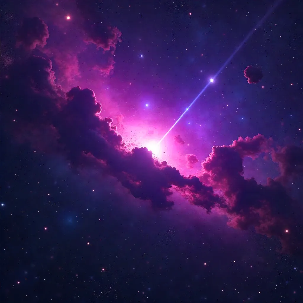 Orion Nebula in Deep Purple: A Cosmic Dreamscape