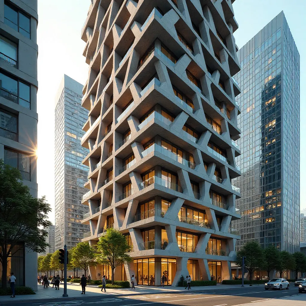 Interlocking Balcony Tessellations on a Modern High-Rise