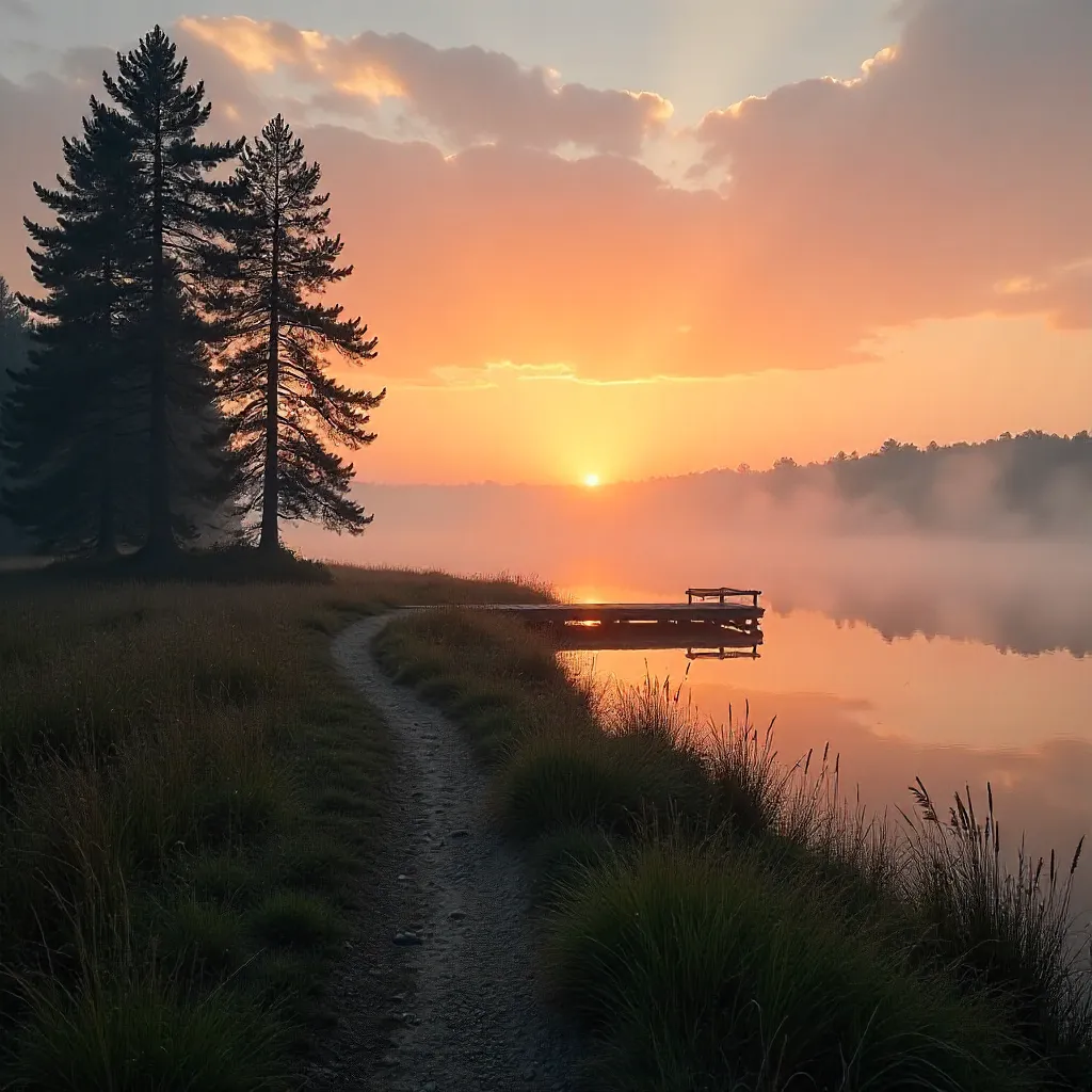 Golden Mist Sunrise Over Weaver, Minnesota